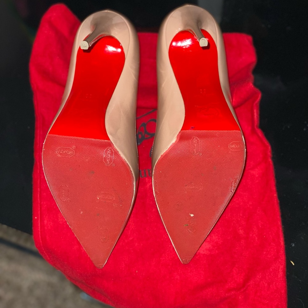 100mm Pigalle Red bottoms with protected soles.